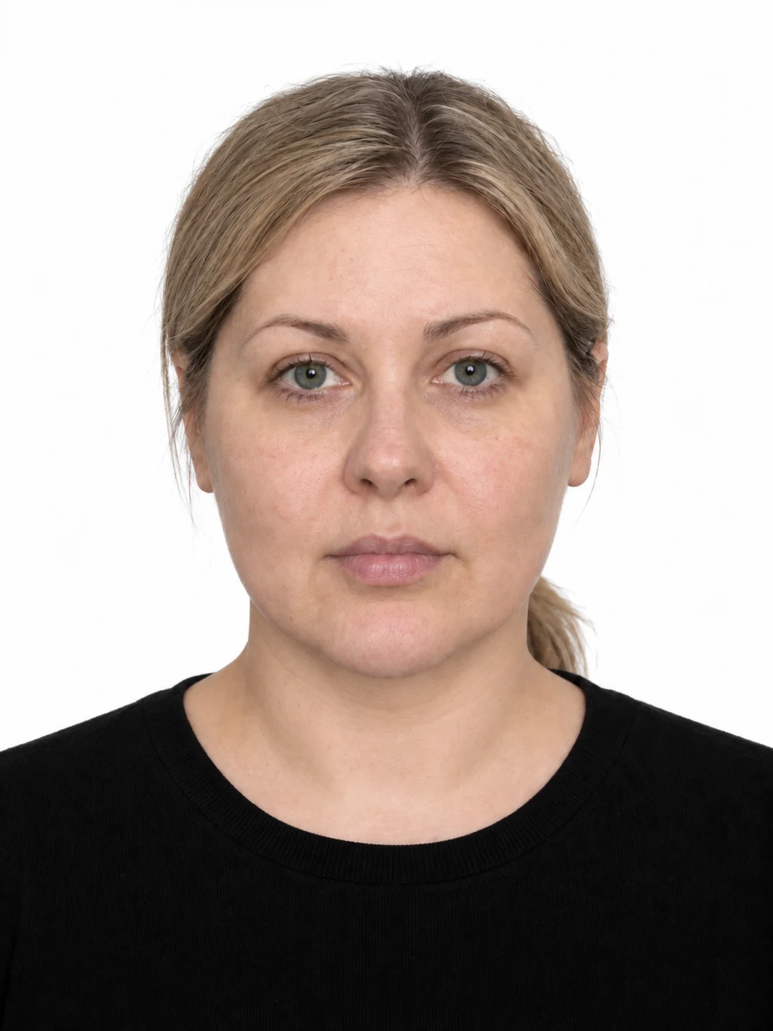 После: без второго подбородка